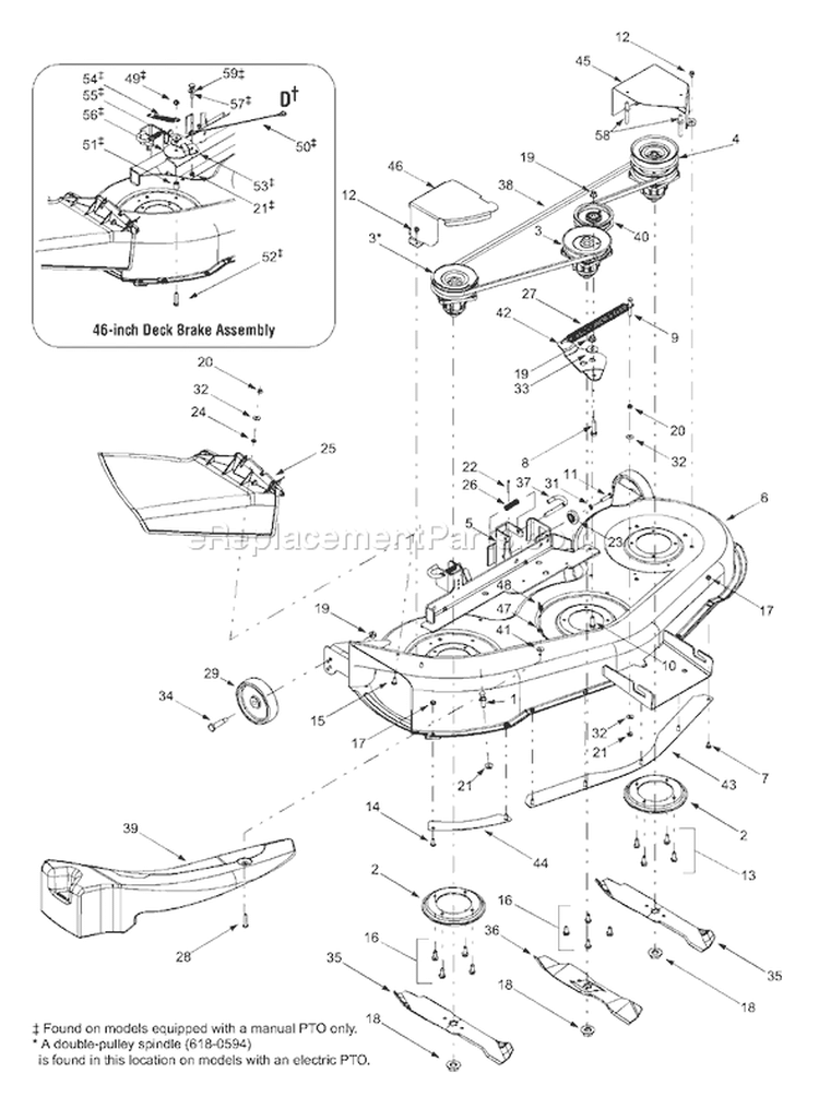 Page B Diagram and Parts List for 13AT604H701 2004 Yard Man Lawn Tractor